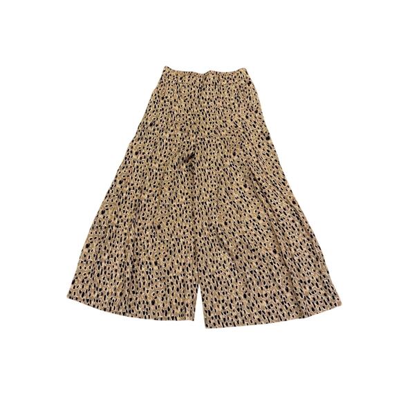 Anthropologie Maeve Leopard Print Isobel Wide Leg Crop Pant Small BOHO - Picture 6 of 9